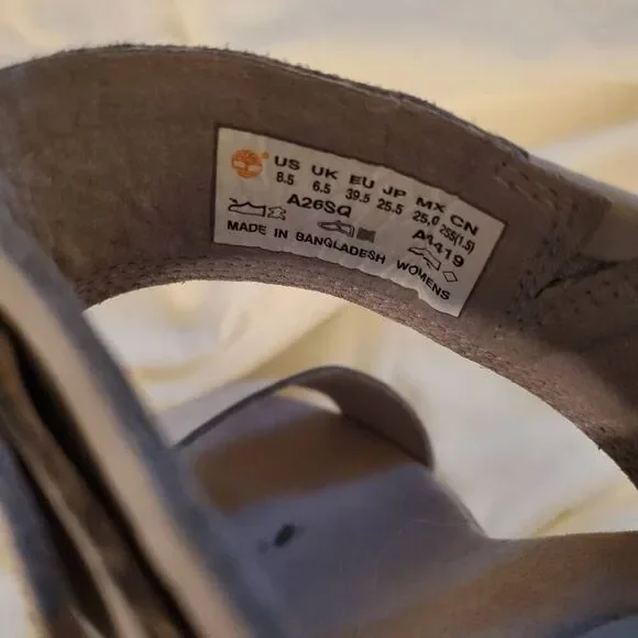 Amputee. Timberland Gray and White Wedge Sandal Size 8.5 - left shoe only. - Picture 7 of 10